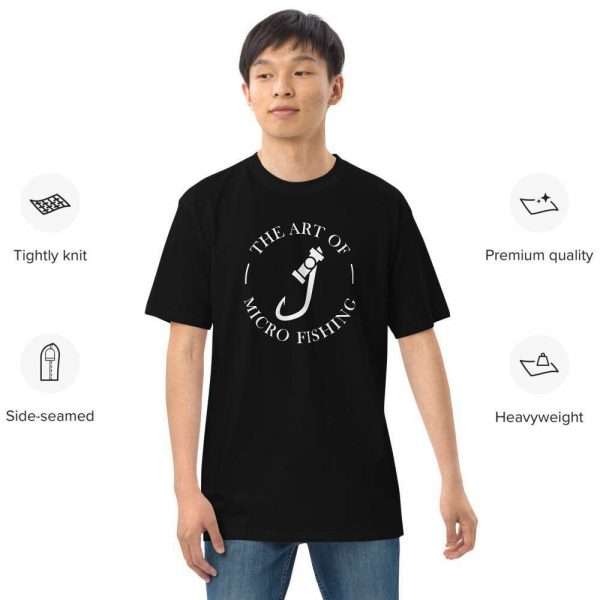 The Art of Micro Fishing Men’s Premium Heavyweight Tee Microfishing Merch - Image 2